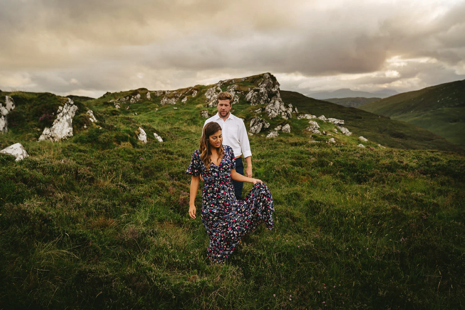  Ireland Engagement Shoot in Donegal. Deanna Smith and Declan Col. Irish American Elopement. 