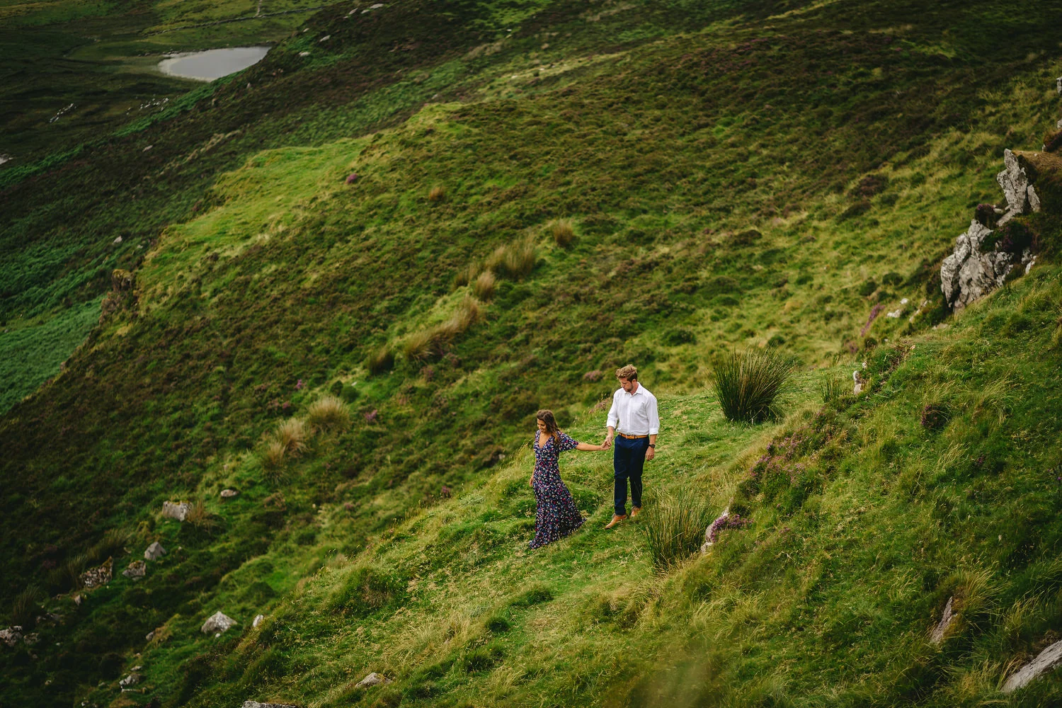  Ireland Engagement Shoot in Donegal. Deanna Smith and Declan Col. Irish American Elopement. 