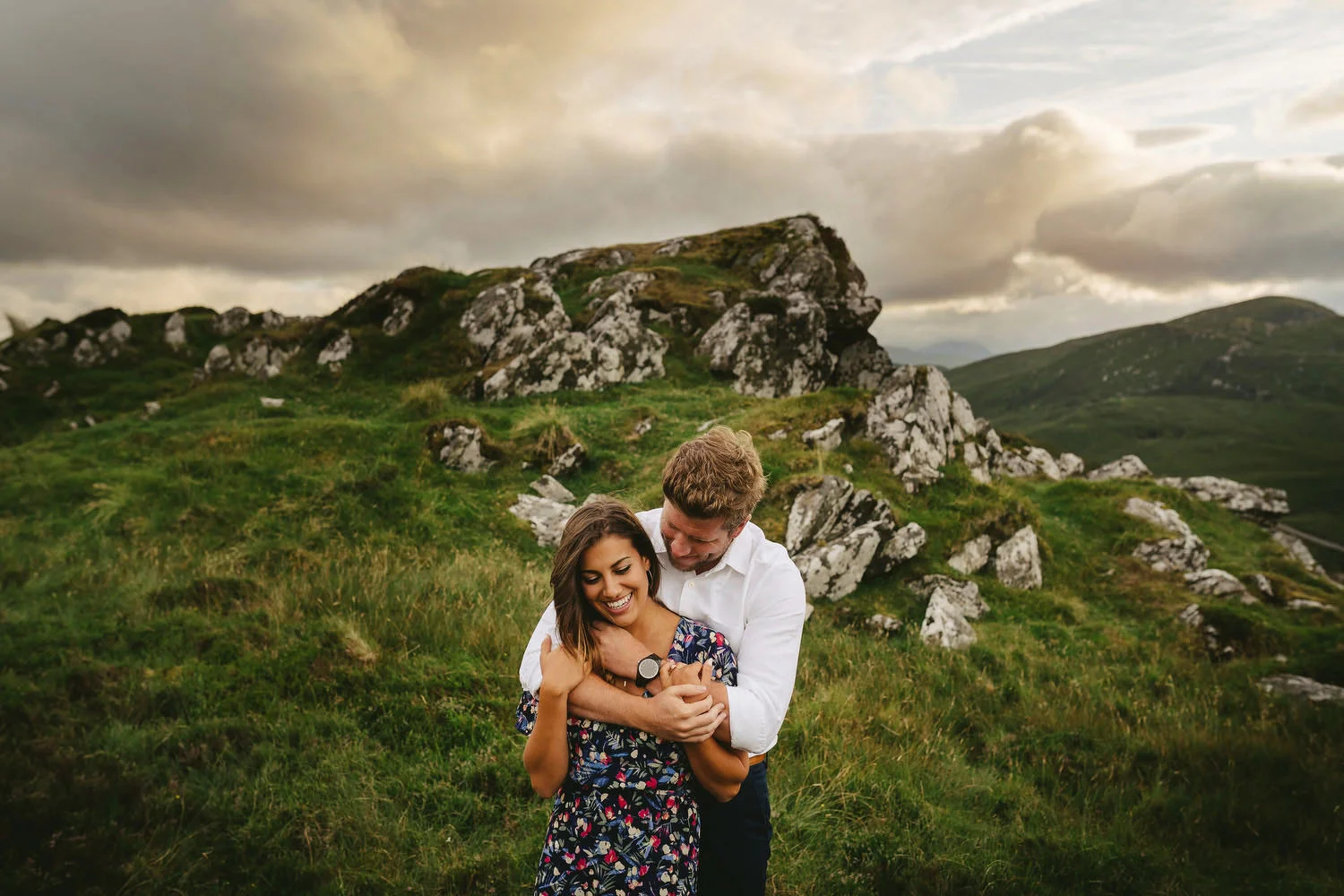  Ireland Engagement Shoot in Donegal. Deanna Smith and Declan Col. Irish American Elopement. 