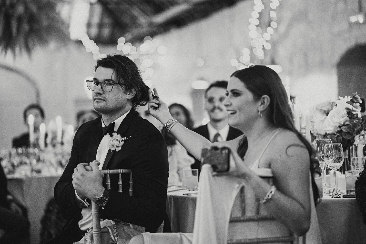  Katie and Jack McGarryÕs Irish American winter wedding at Larchfield estate, with wedding photographs in Belfast Cathedral Quarter and the Merchant Hotel. JackÕs New York Bar, The Dead Rabbit, provided the drinks and cocktails. 