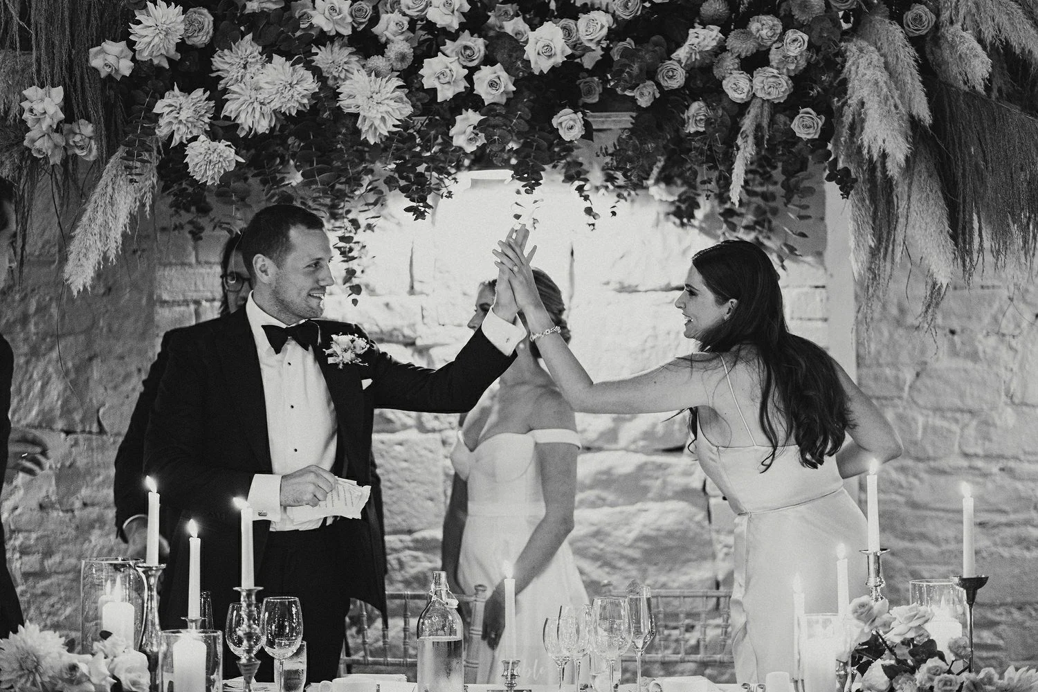  Katie and Jack McGarryÕs Irish American winter wedding at Larchfield estate, with wedding photographs in Belfast Cathedral Quarter and the Merchant Hotel. JackÕs New York Bar, The Dead Rabbit, provided the drinks and cocktails. 