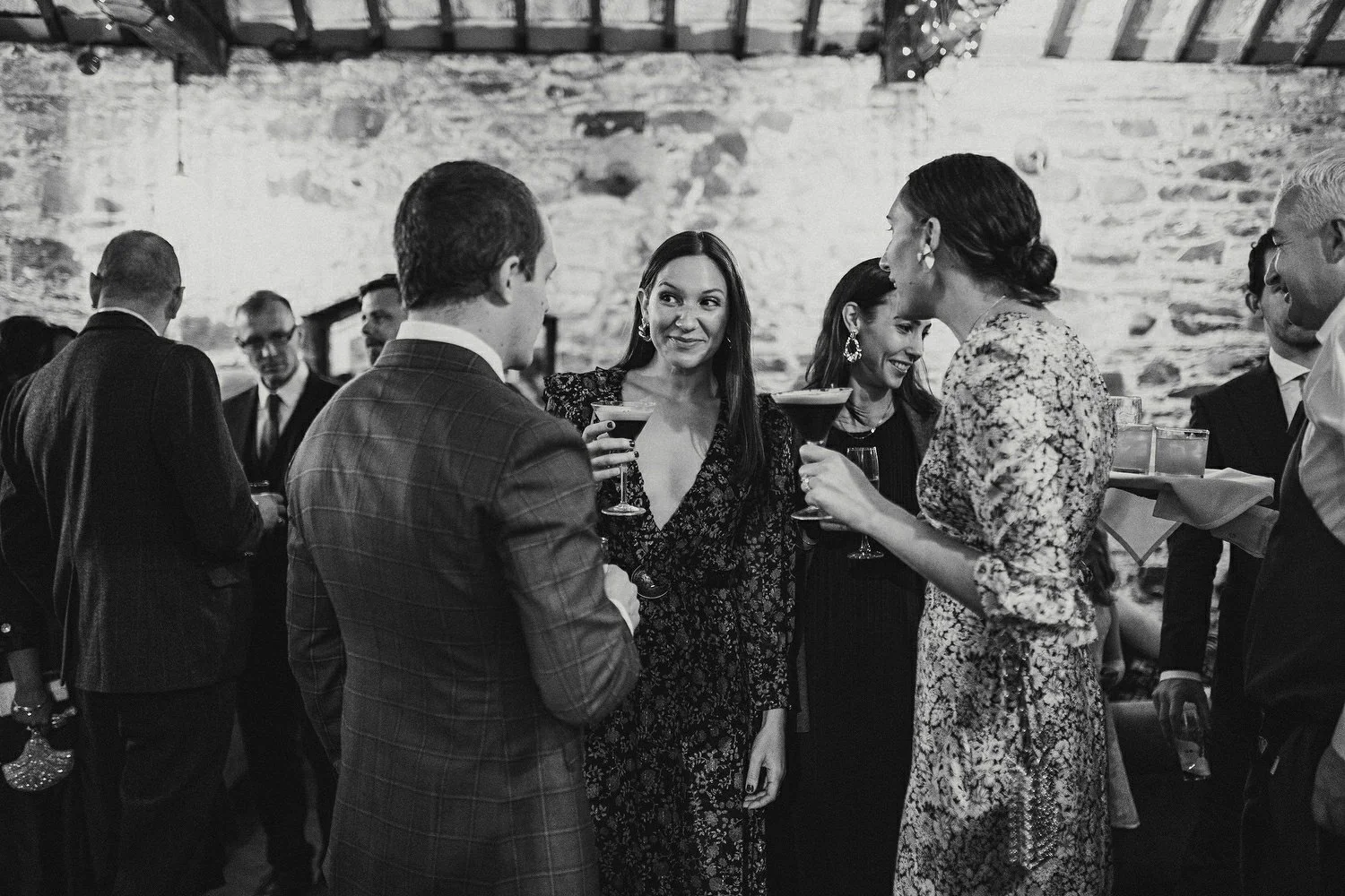  Katie and Jack McGarryÕs Irish American winter wedding at Larchfield estate, with wedding photographs in Belfast Cathedral Quarter and the Merchant Hotel. JackÕs New York Bar, The Dead Rabbit, provided the drinks and cocktails. 