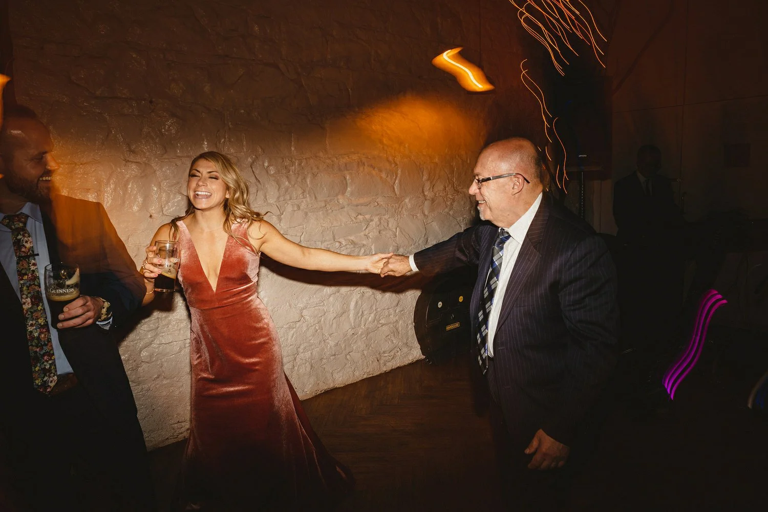  Katie and Jack McGarryÕs Irish American winter wedding at Larchfield estate, with wedding photographs in Belfast Cathedral Quarter and the Merchant Hotel. JackÕs New York Bar, The Dead Rabbit, provided the drinks and cocktails. 
