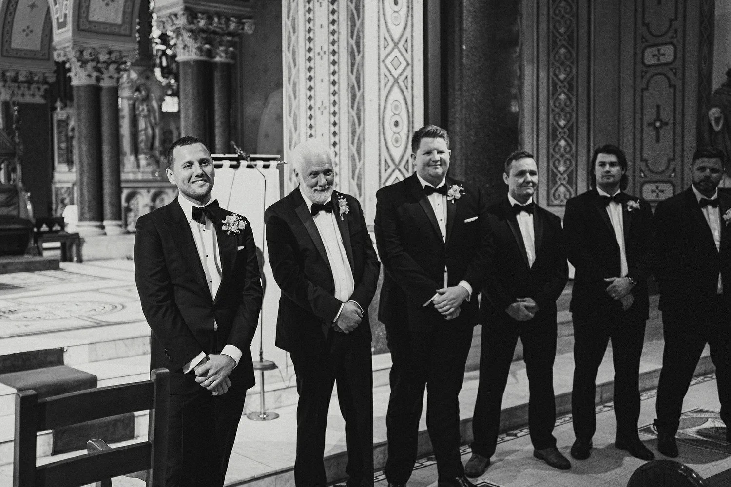  Katie and Jack McGarryÕs Irish American winter wedding at Larchfield estate, with wedding photographs in Belfast Cathedral Quarter and the Merchant Hotel. JackÕs New York Bar, The Dead Rabbit, provided the drinks and cocktails. 