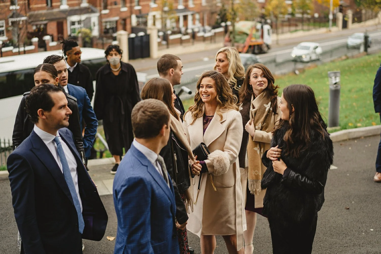  Katie and Jack McGarryÕs Irish American winter wedding at Larchfield estate, with wedding photographs in Belfast Cathedral Quarter and the Merchant Hotel. JackÕs New York Bar, The Dead Rabbit, provided the drinks and cocktails. 