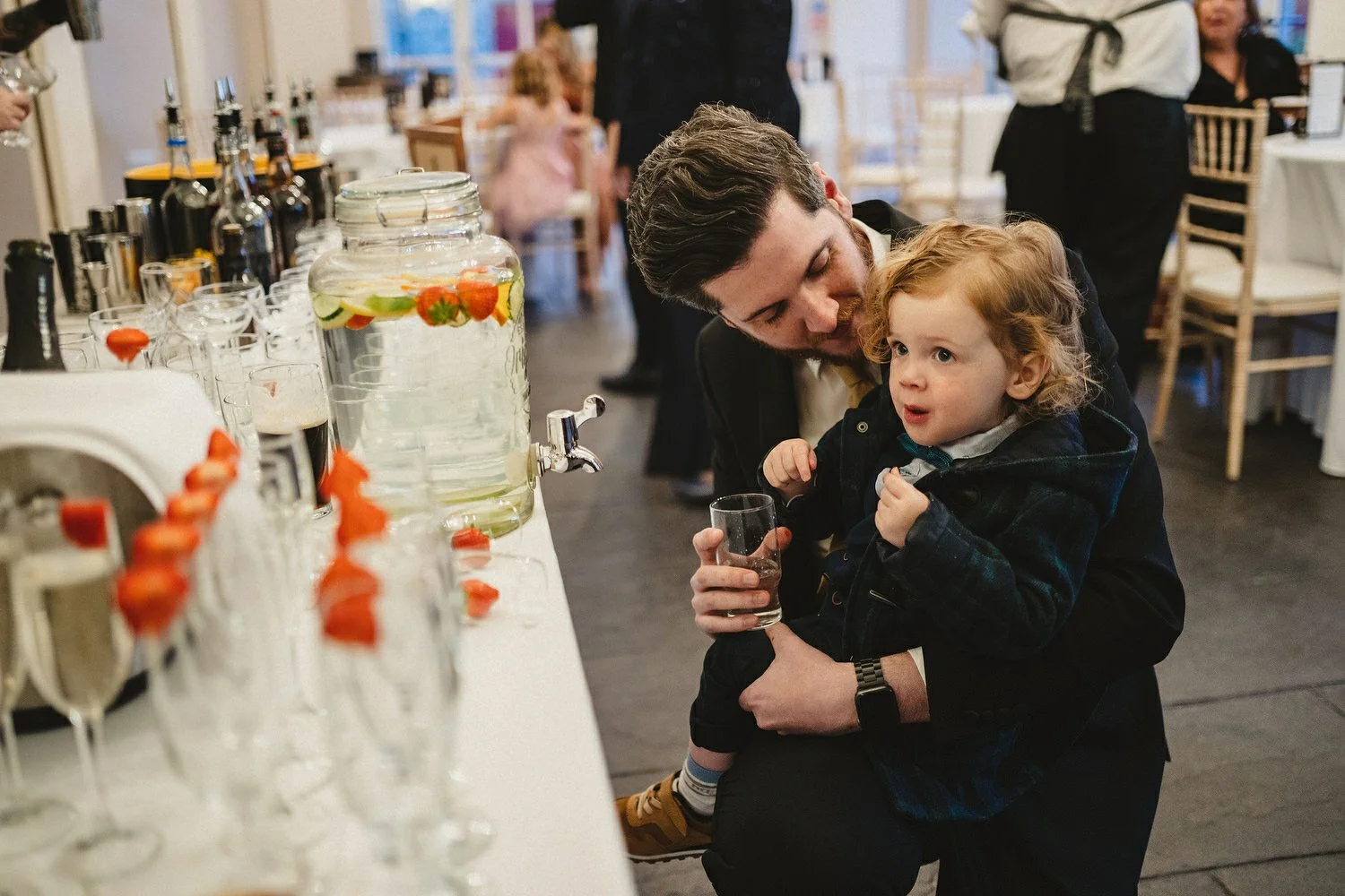  Katie and Jack McGarryÕs Irish American winter wedding at Larchfield estate, with wedding photographs in Belfast Cathedral Quarter and the Merchant Hotel. JackÕs New York Bar, The Dead Rabbit, provided the drinks and cocktails. 