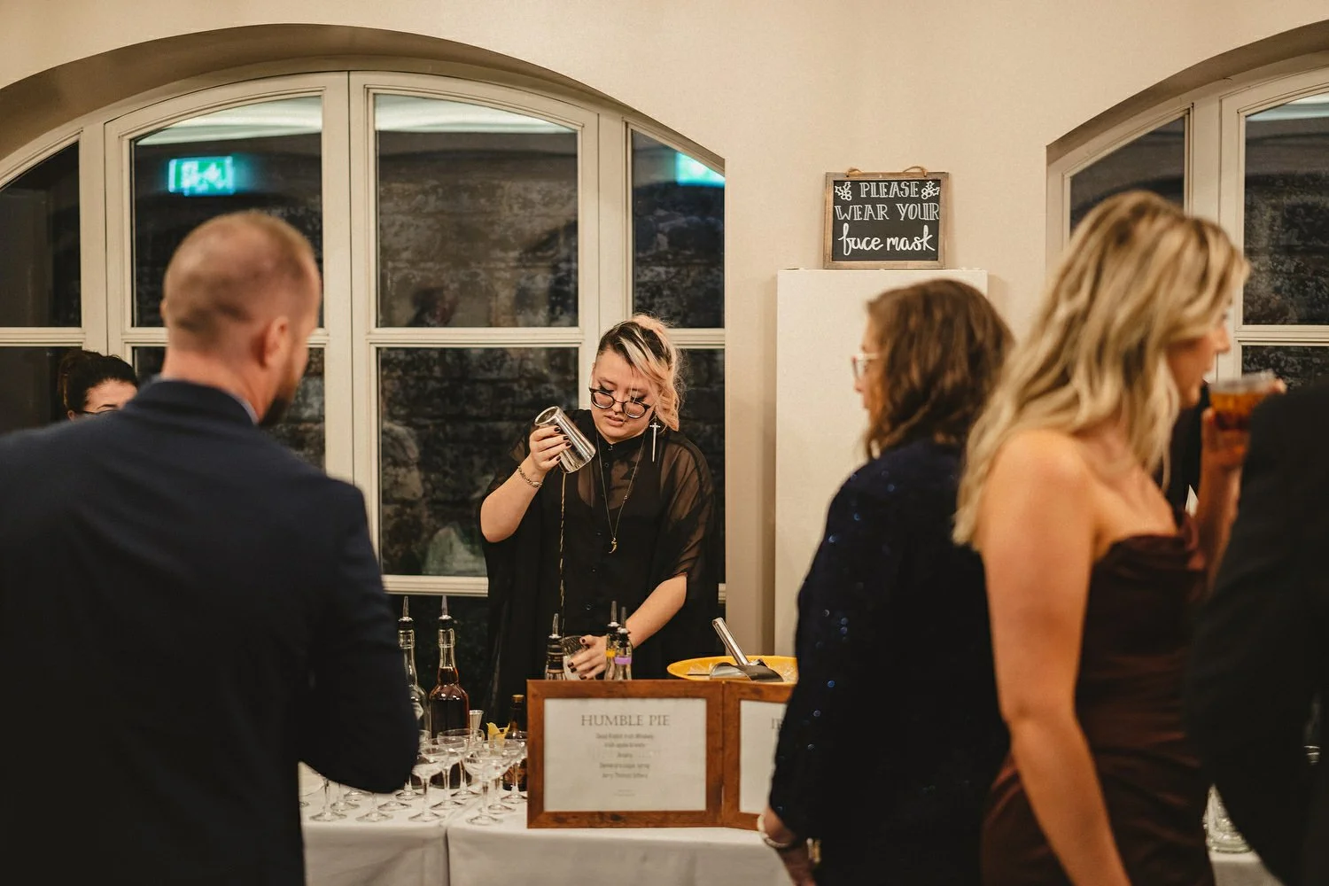  Katie and Jack McGarryÕs Irish American winter wedding at Larchfield estate, with wedding photographs in Belfast Cathedral Quarter and the Merchant Hotel. JackÕs New York Bar, The Dead Rabbit, provided the drinks and cocktails. 