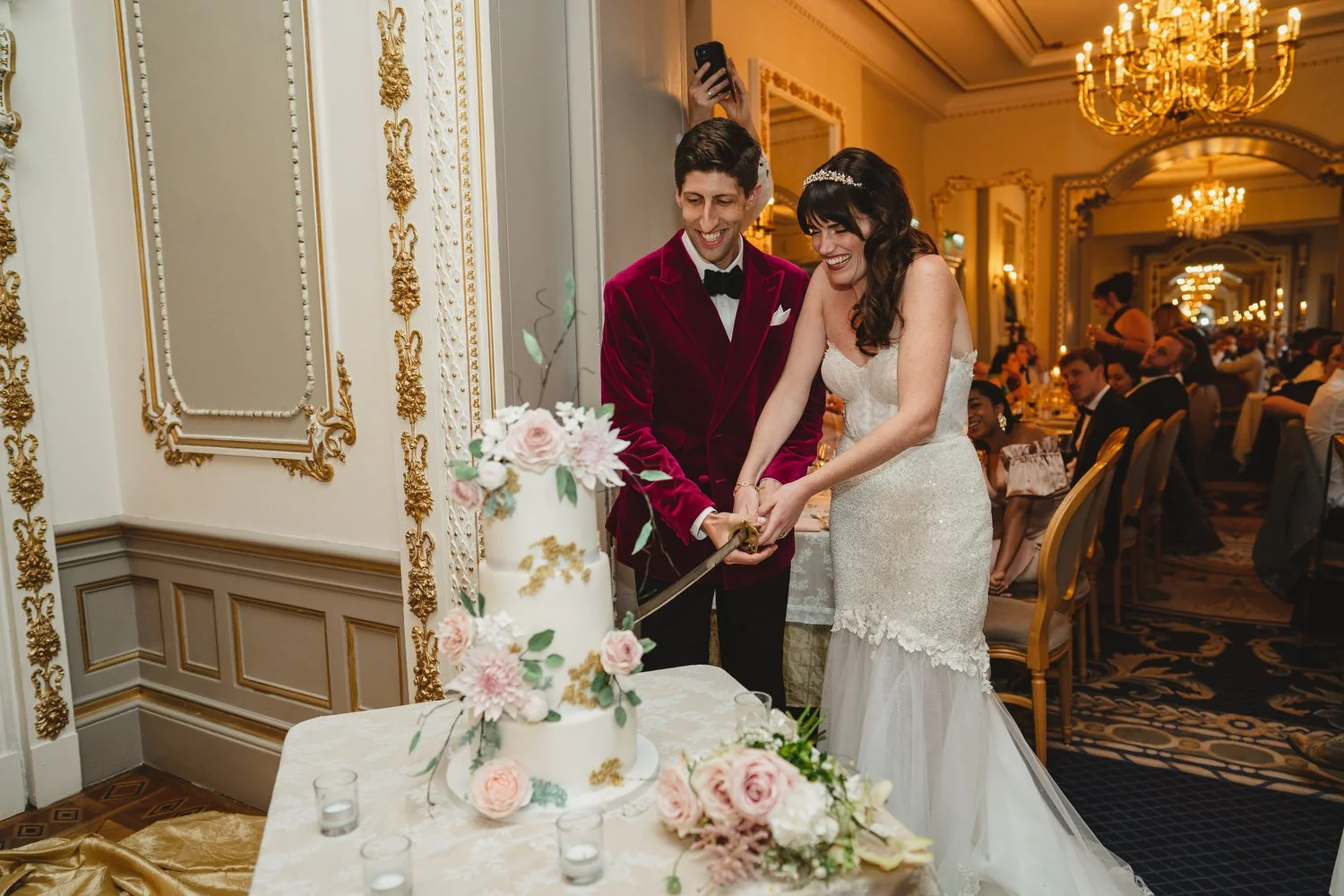  Triona and Riley’s wedding in the gorgeous Markree Castle and estate in County Sligo, Ireland.  Their Irish American wedding ceremony and reception were all in the Castle. 