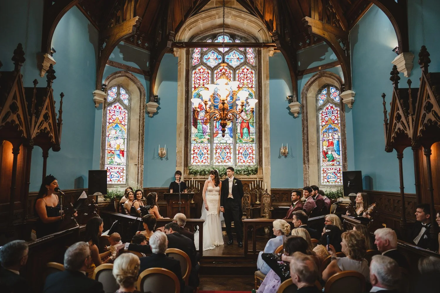  Triona and Riley’s wedding in the gorgeous Markree Castle and estate in County Sligo, Ireland.  Their Irish American wedding ceremony and reception were all in the Castle. 