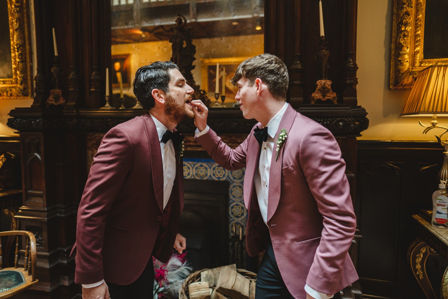  Triona and Riley’s wedding in the gorgeous Markree Castle and estate in County Sligo, Ireland.  Their Irish American wedding ceremony and reception were all in the Castle. 