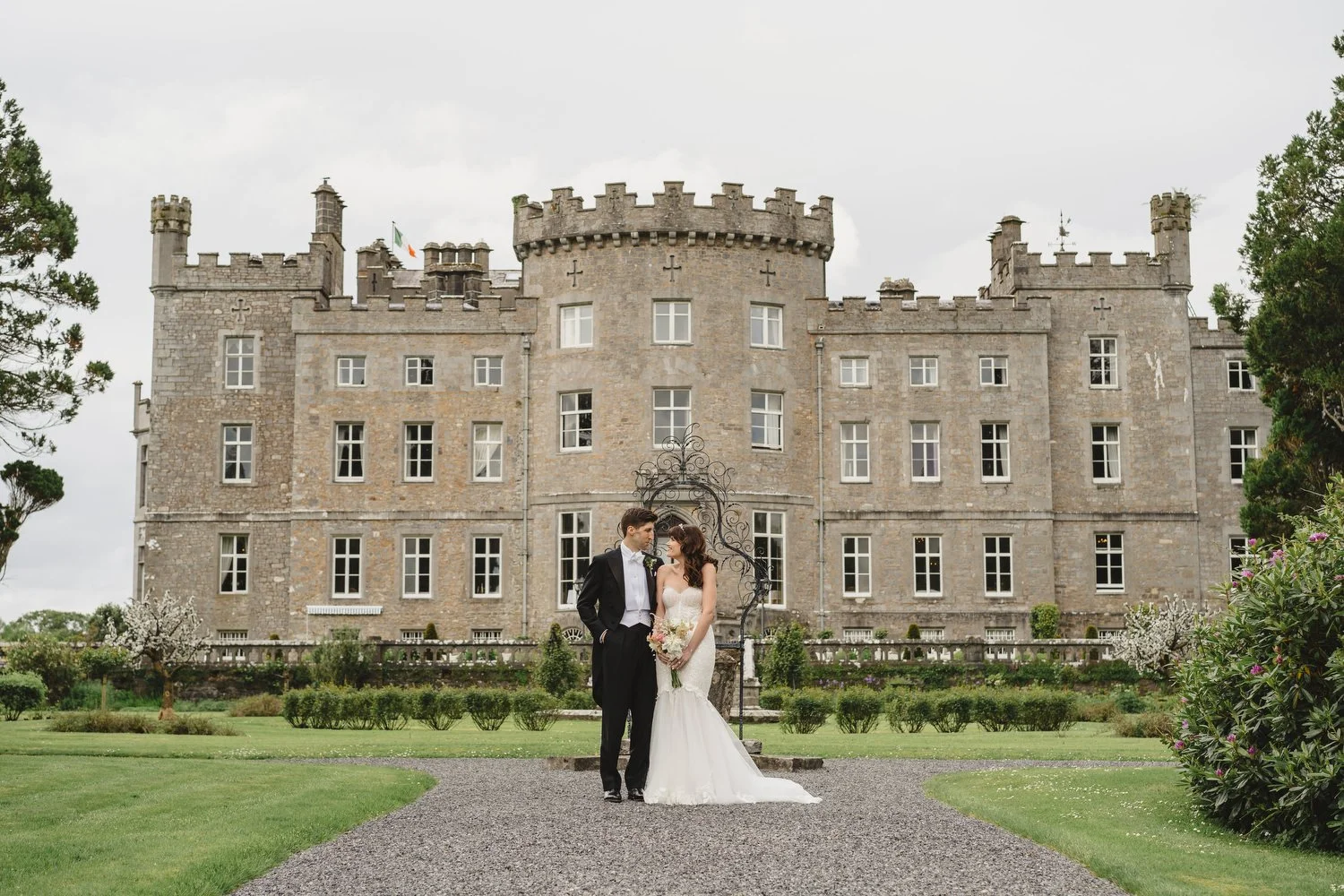  Triona and Riley’s wedding in the gorgeous Markree Castle and estate in County Sligo, Ireland.  Their Irish American wedding ceremony and reception were all in the Castle. 