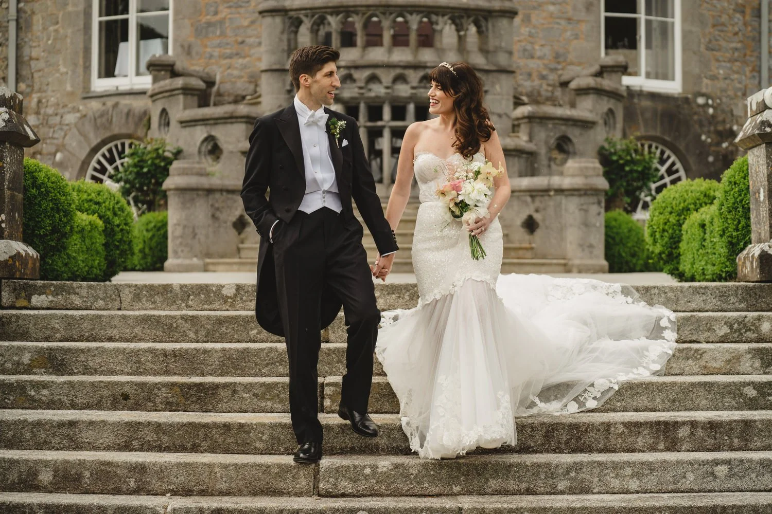  Triona and Riley’s wedding in the gorgeous Markree Castle and estate in County Sligo, Ireland.  Their Irish American wedding ceremony and reception were all in the Castle. 