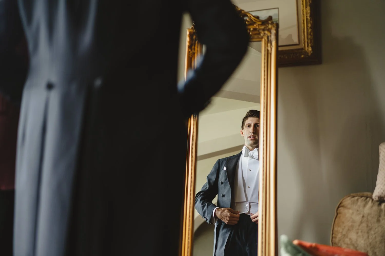  Triona and Riley’s wedding in the gorgeous Markree Castle and estate in County Sligo, Ireland.  Their Irish American wedding ceremony and reception were all in the Castle. 