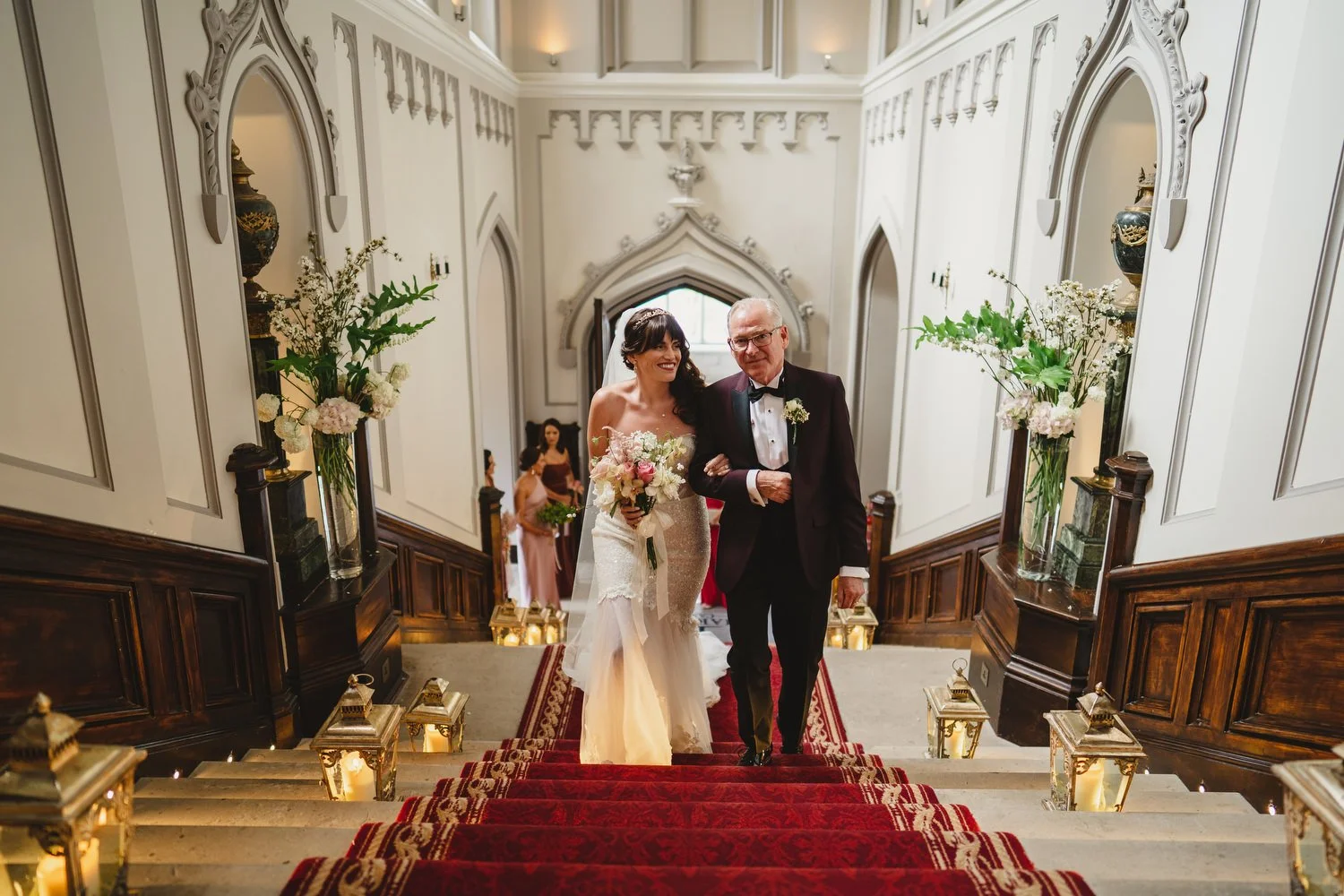  Triona and Riley’s wedding in the gorgeous Markree Castle and estate in County Sligo, Ireland.  Their Irish American wedding ceremony and reception were all in the Castle. 