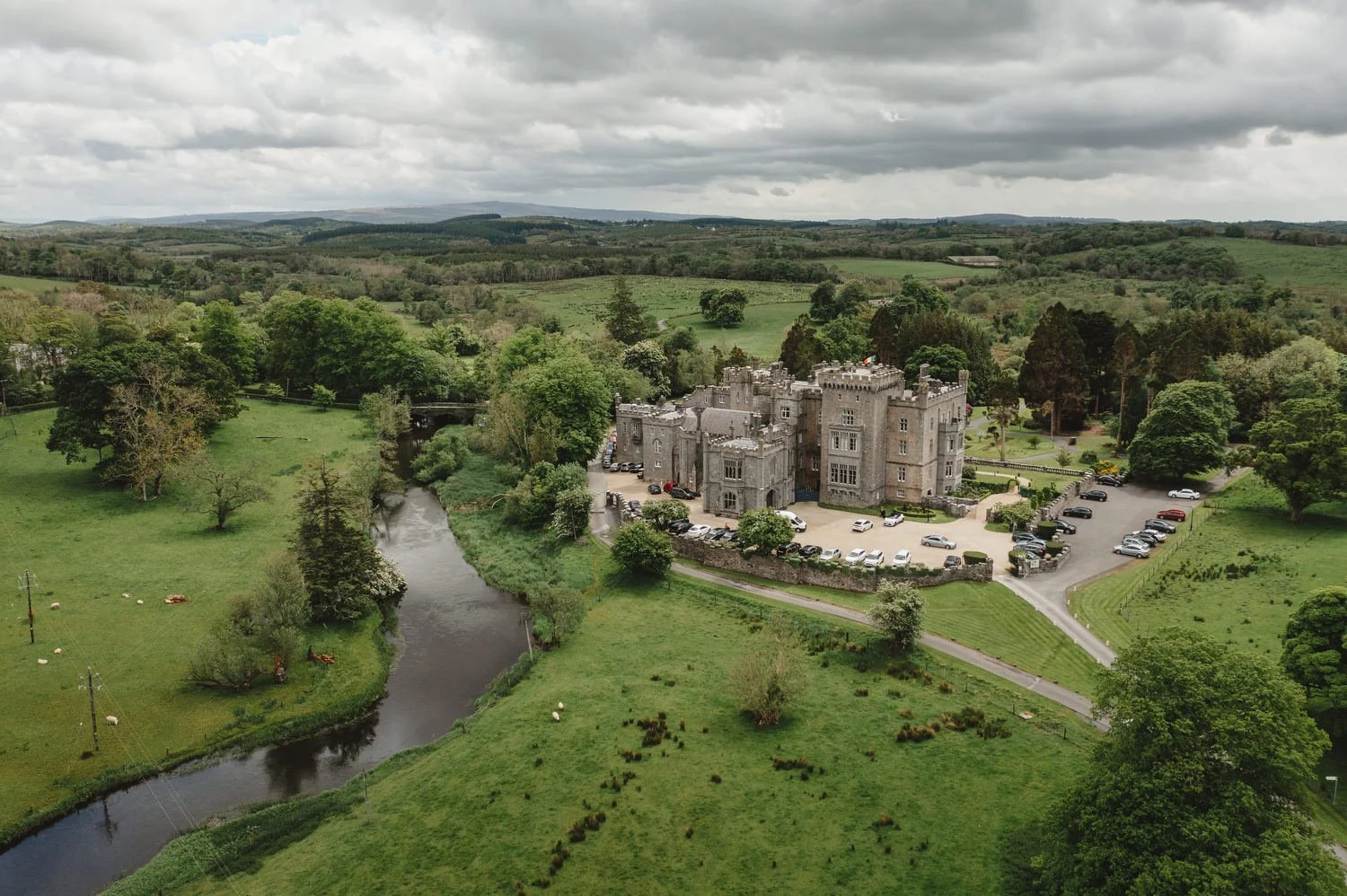  Triona and Riley’s wedding in the gorgeous Markree Castle and estate in County Sligo, Ireland.  Their Irish American wedding ceremony and reception were all in the Castle. 