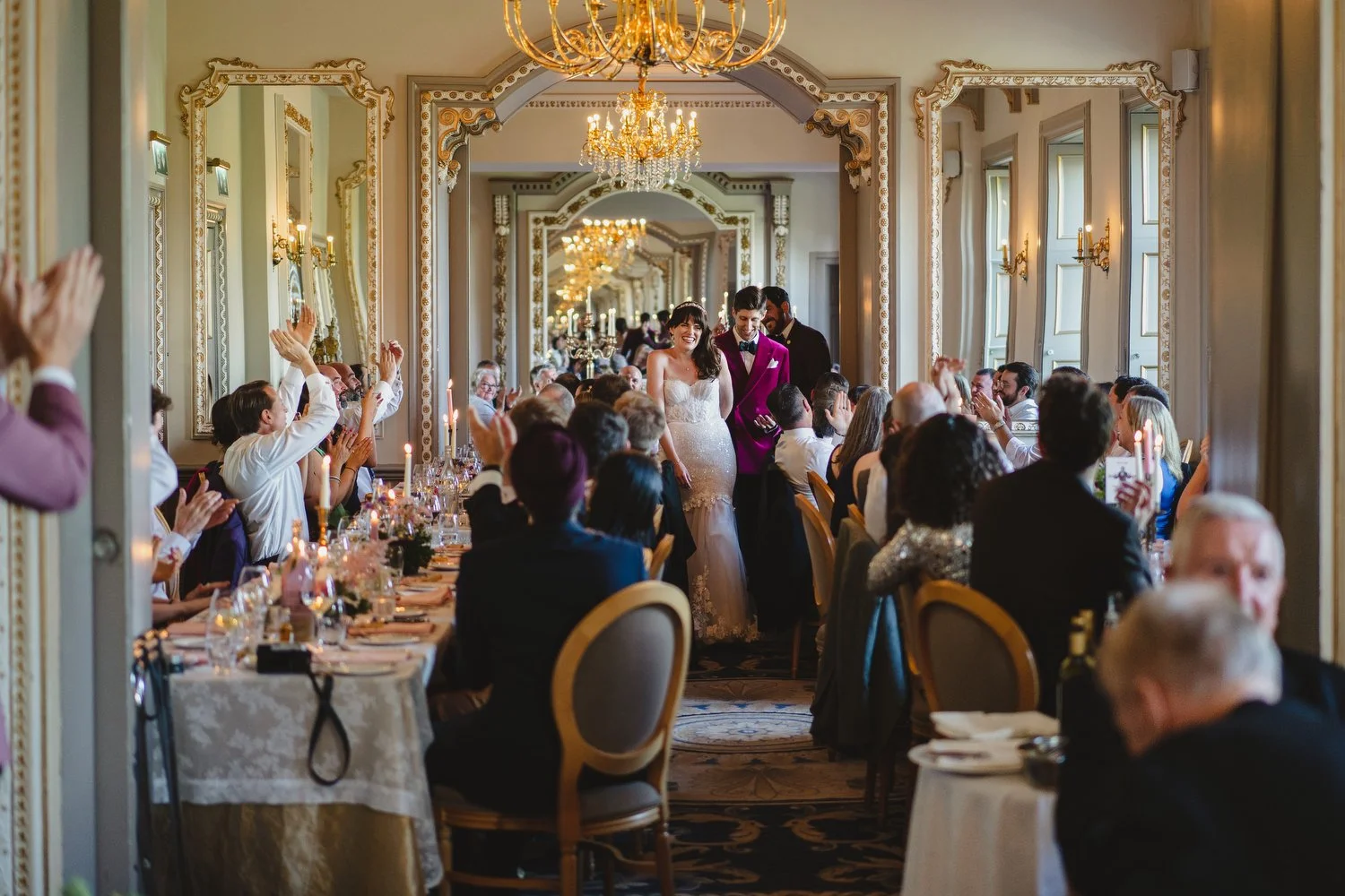  Triona and Riley’s wedding in the gorgeous Markree Castle and estate in County Sligo, Ireland.  Their Irish American wedding ceremony and reception were all in the Castle. 