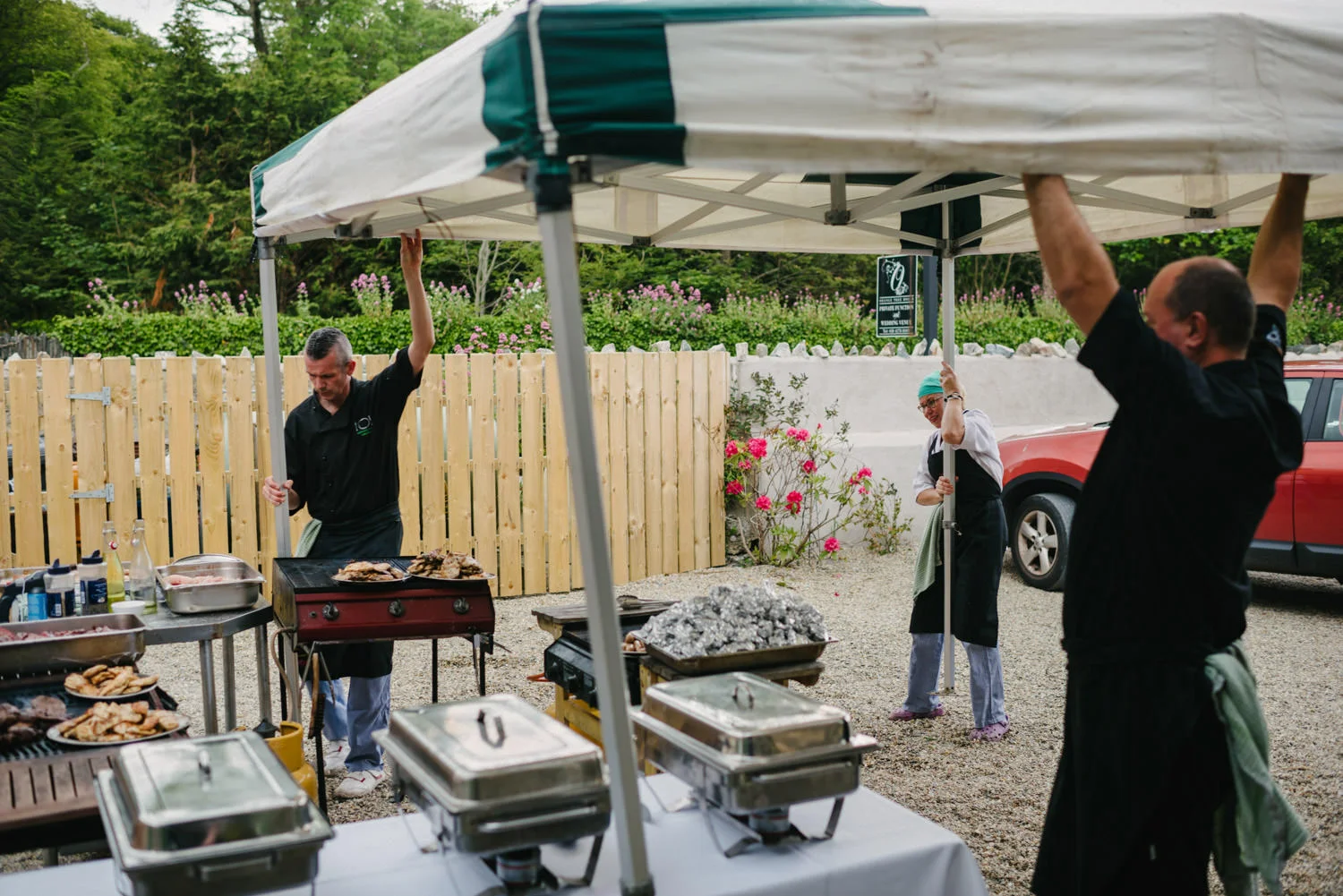  Wedding Barbecue BBQ at Orange Tree house Northern Ireland. 