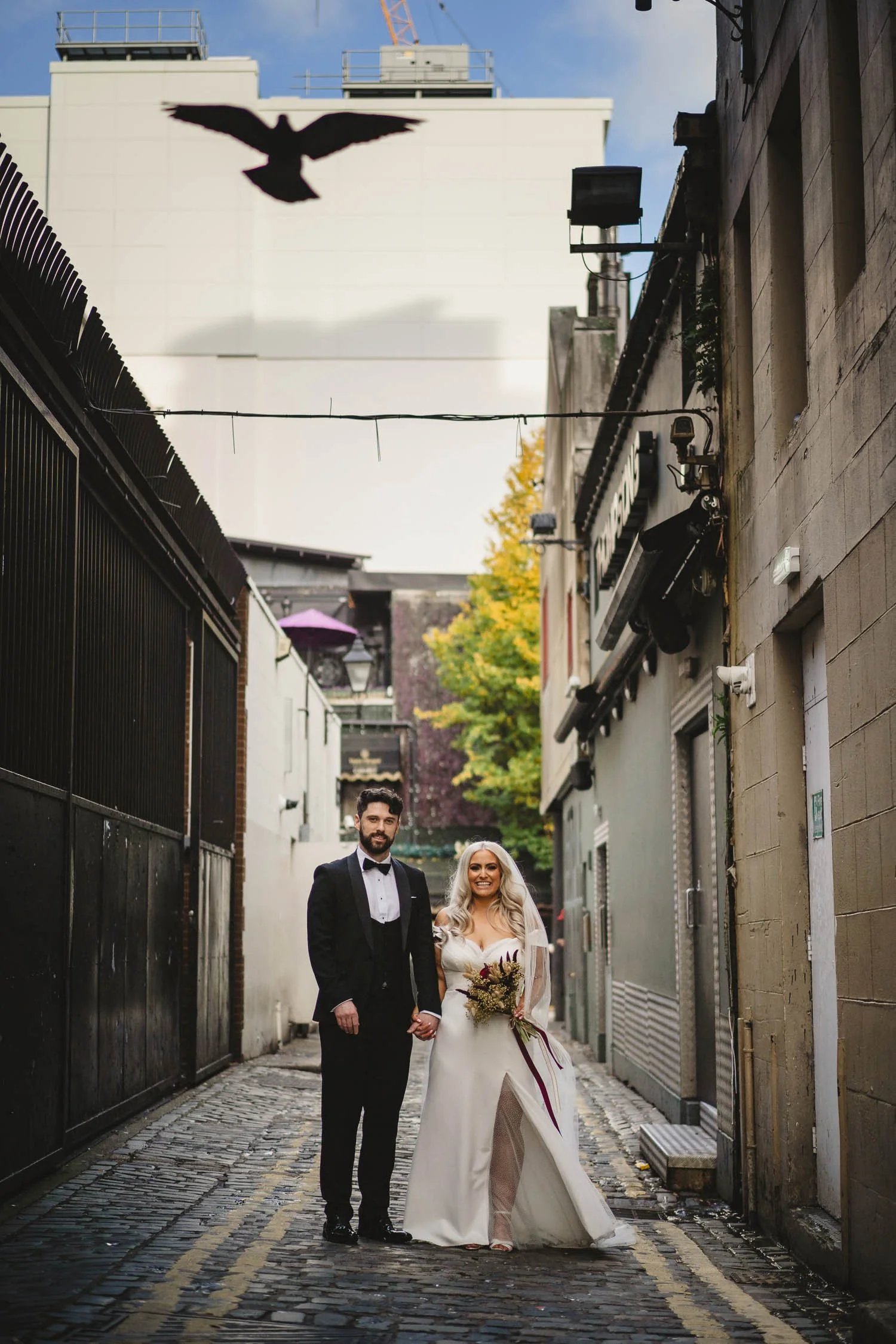 Louise and Peter’s gorgeous wedding photos in The Treehouse at AMPM. After morning prep in Omagh, we headed to Belfast for their humanist ceremony in AMPM, followed by photos around City Hall in Belfast.  