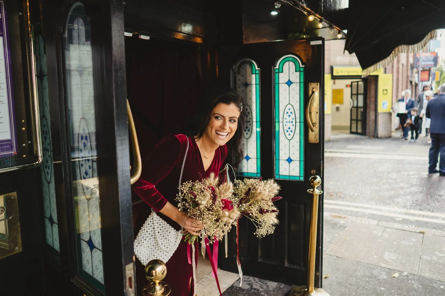  Louise and Peter’s gorgeous wedding photos in The Treehouse at AMPM. After morning prep in Omagh, we headed to Belfast for their humanist ceremony in AMPM, followed by photos around City Hall in Belfast.  