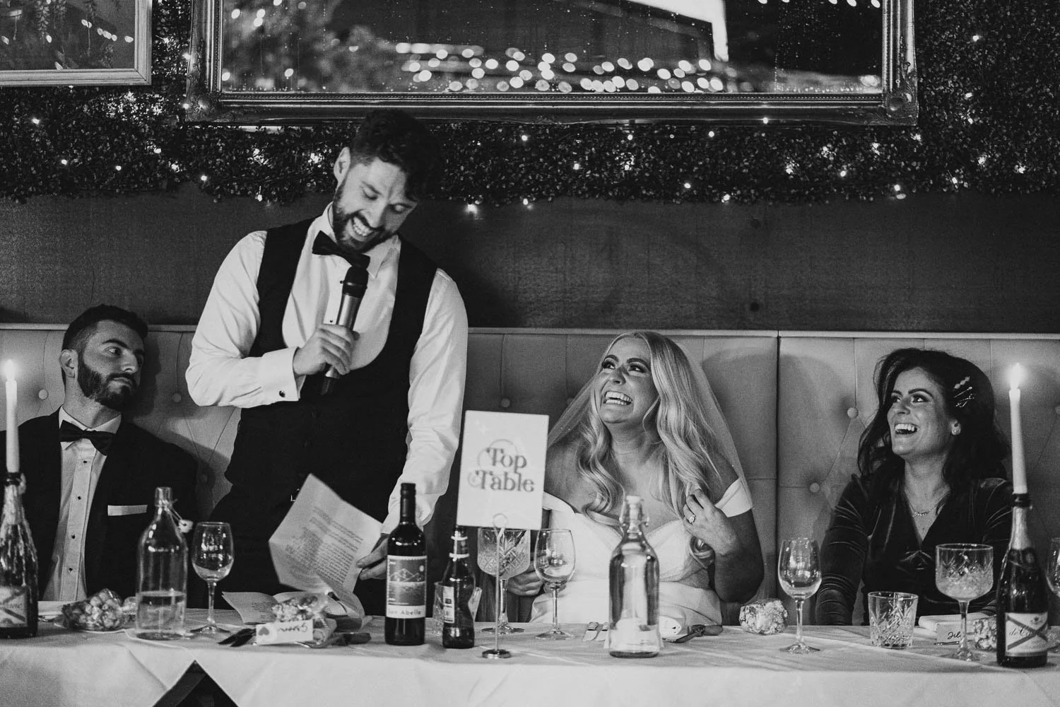  Louise and Peter’s gorgeous wedding photos in The Treehouse at AMPM. After morning prep in Omagh, we headed to Belfast for their humanist ceremony in AMPM, followed by photos around City Hall in Belfast.  