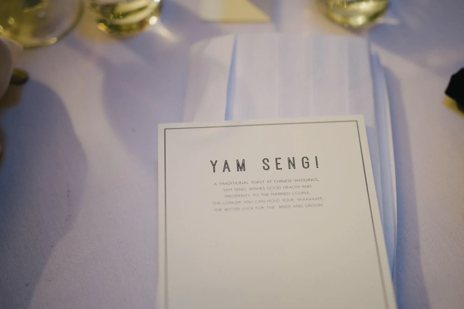  Yam Seng wedding toast 