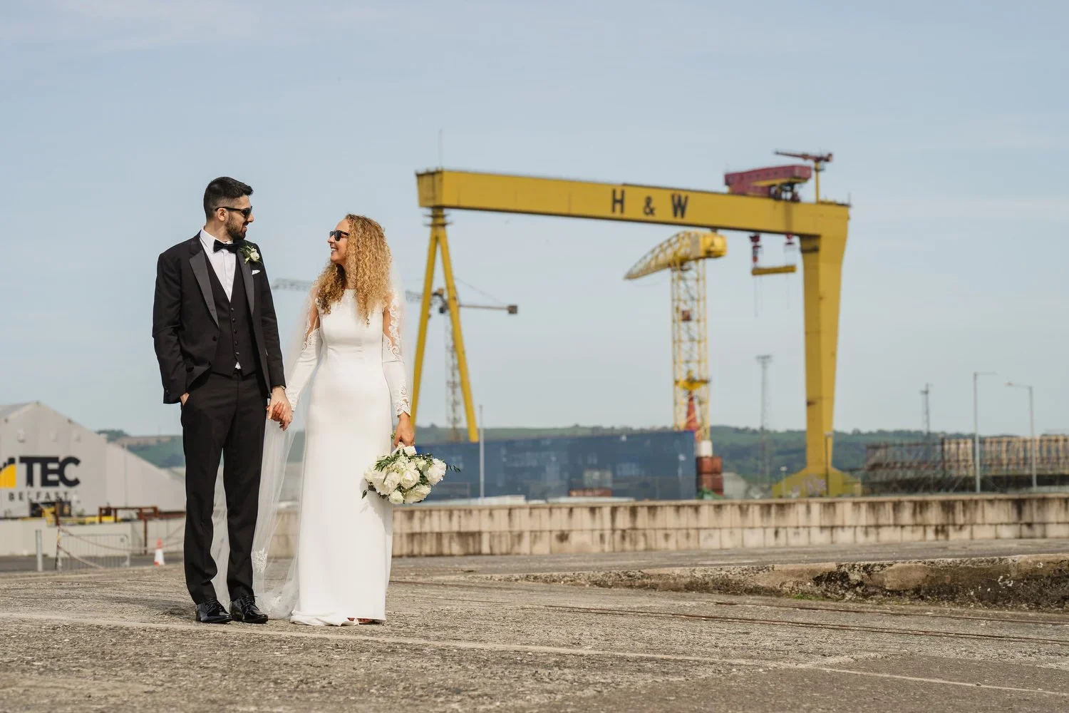 Harland And Wolf Cranes WEdding photos