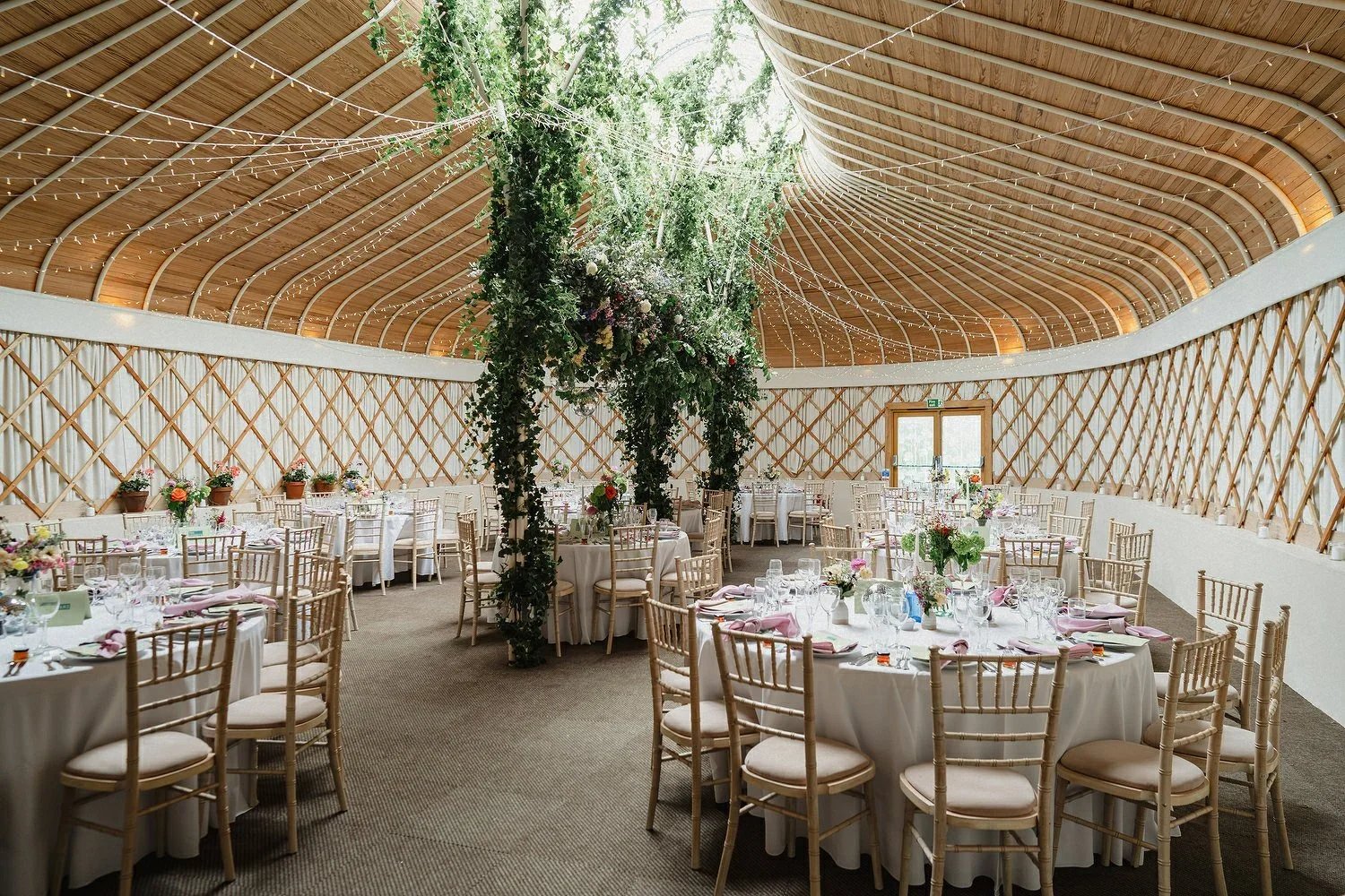 The wedding reception Yurt at Old Court Strangford