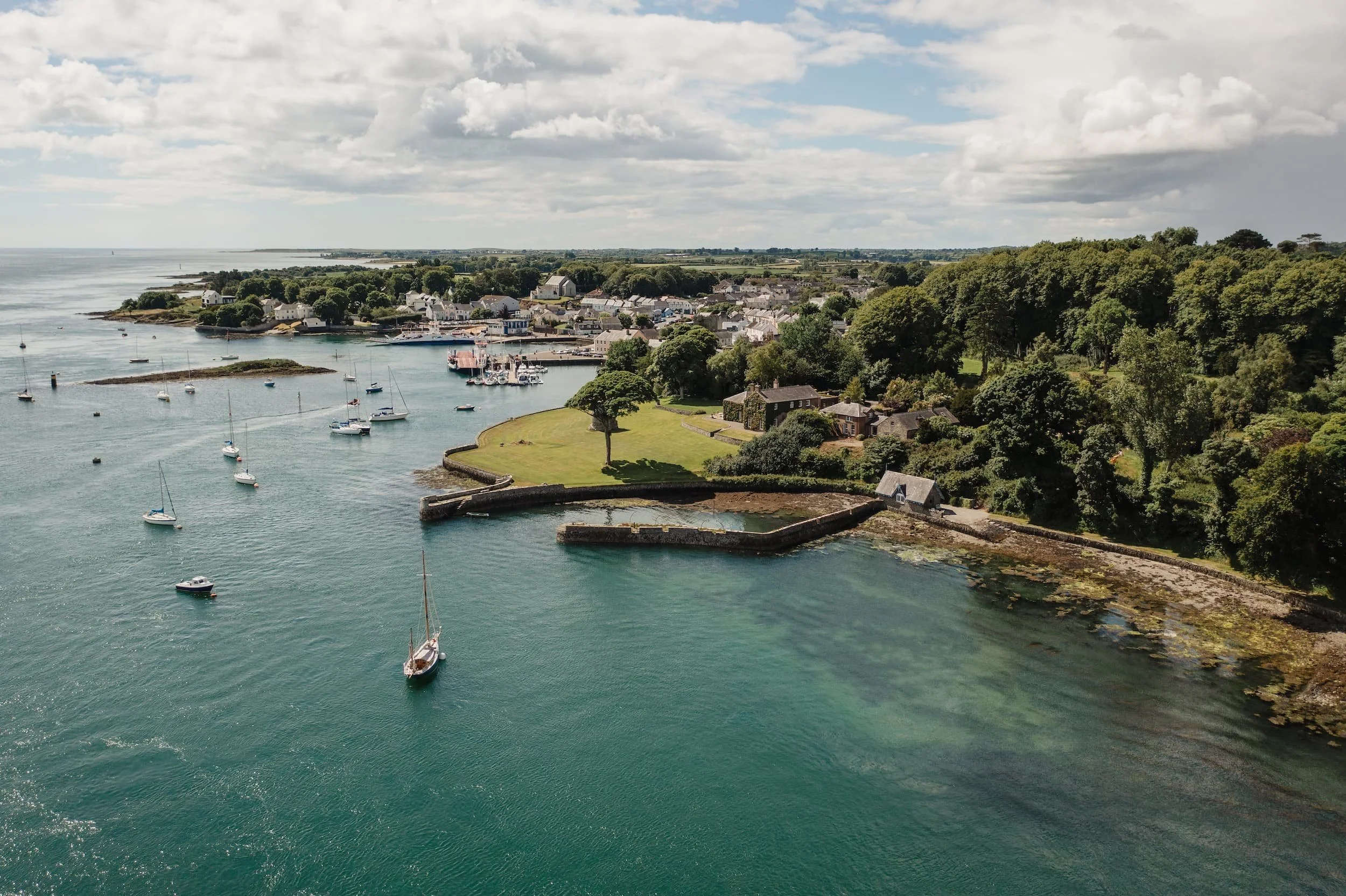 Drone photography of Old Court Strangford