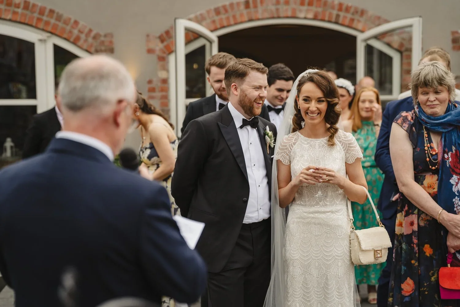 Outdoor speeches at larchfield estate