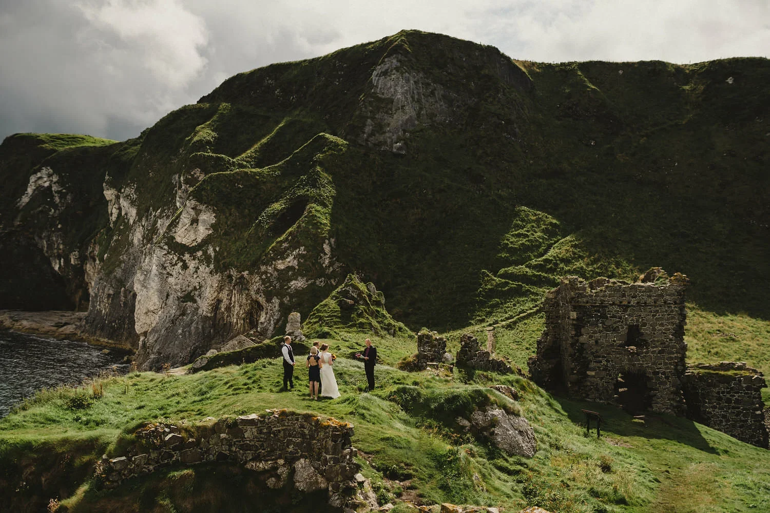 An elopement at Kinbane Castle on the North Coast of Northern Ireland