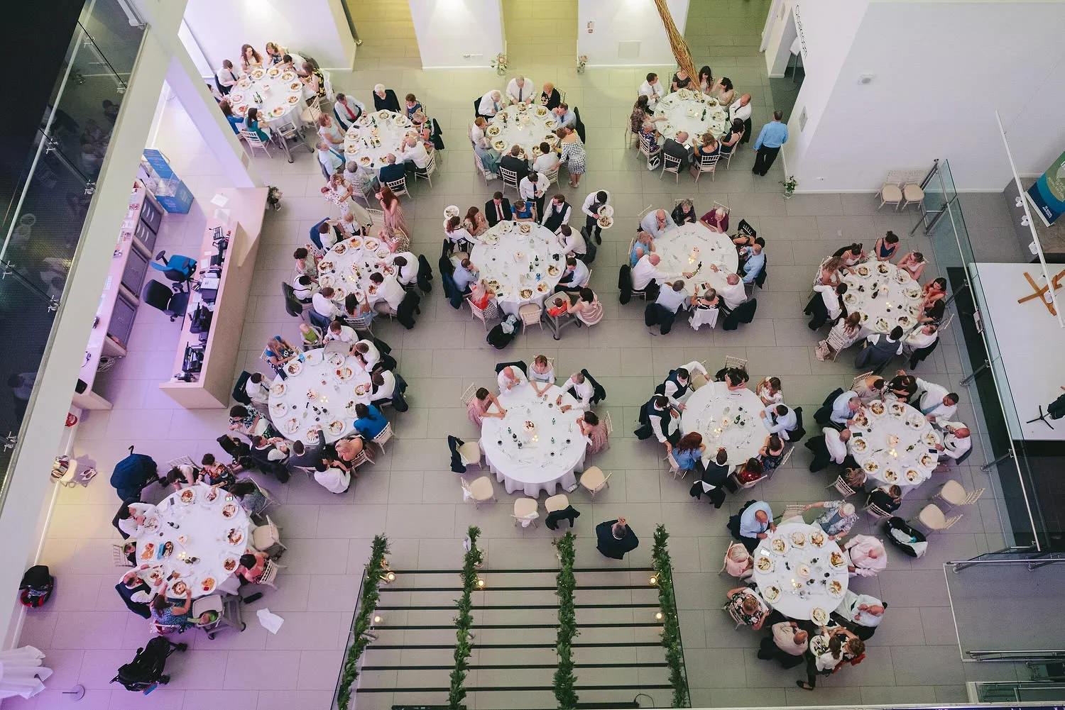 Wedding reception in the Ulster Museum Atrium