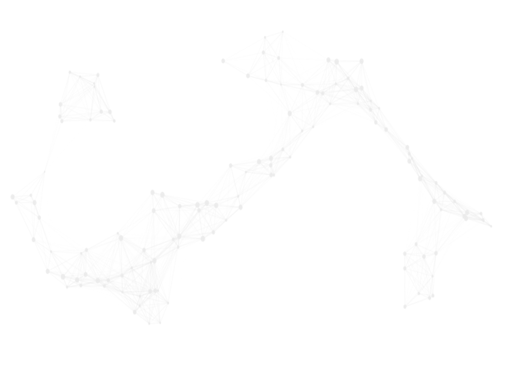Abstract 3D wireframe sculpture made of interconnected gray lines and points against a black background.