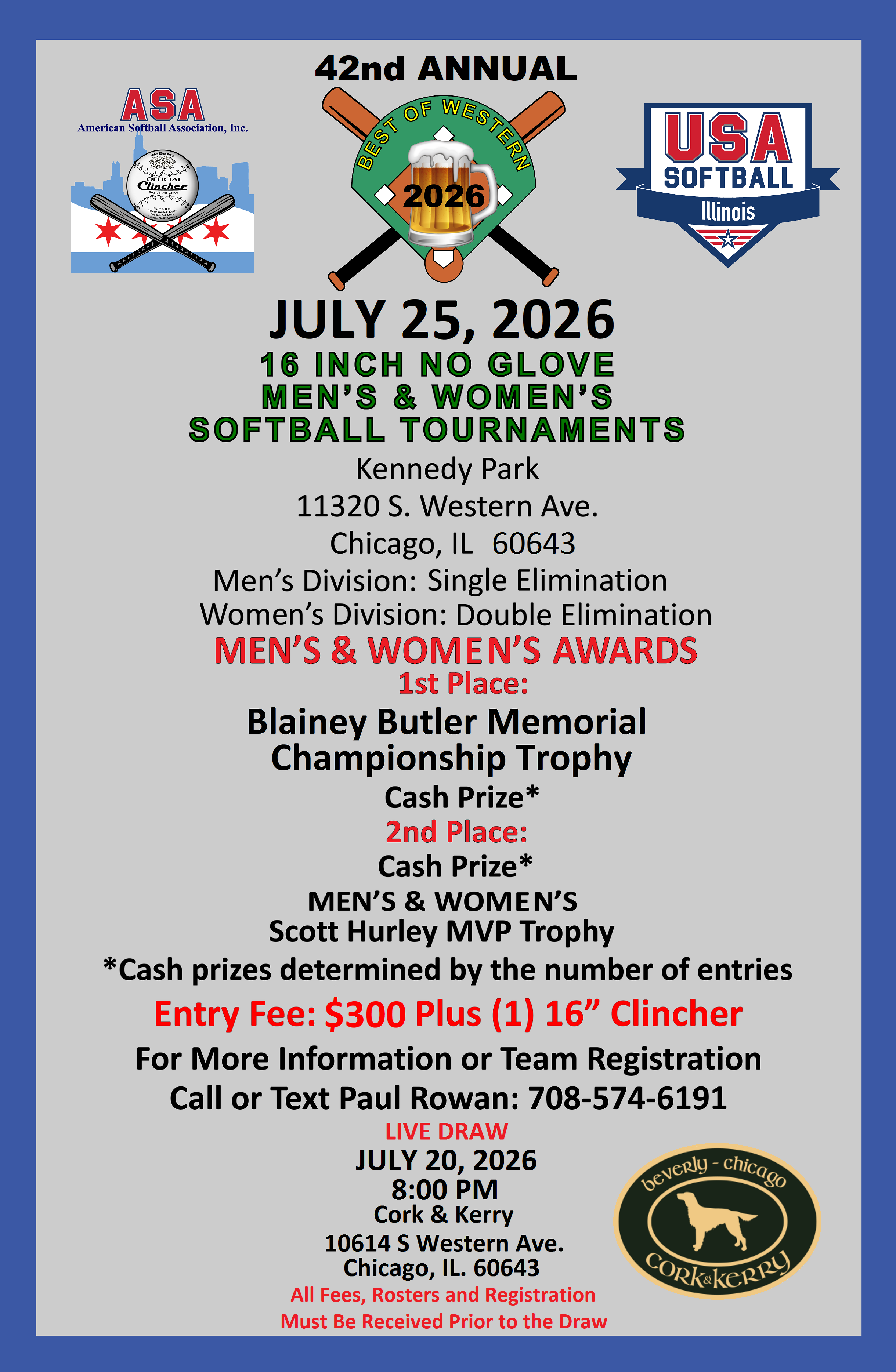 42nd ANNUAL - Best of Western 16 Inch No Glove Tournament