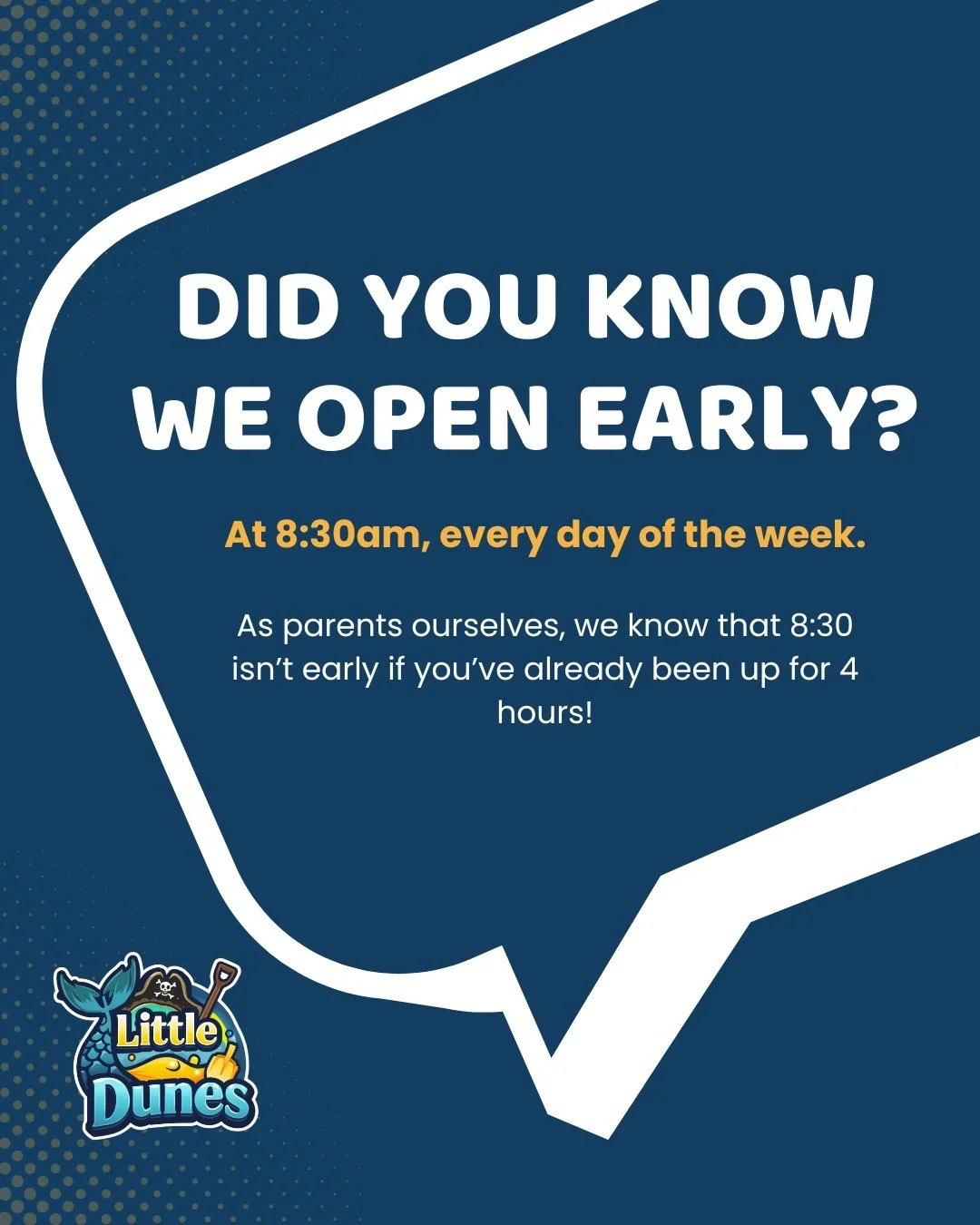 When you're up at the crack of dawn, 8:30am might be your lunchtime (or 3rd breakfast).

We're open early, so on those "have to get out of the house but nothing's open yet" days, we're here!

Tickets and waivers available online, or stop in