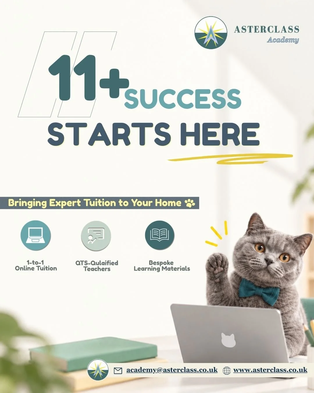 🚀 11+ SUCCESS STARTS HERE!
Is Your Child Ready for the 11+?
Preparing for the 11+ can feel daunting, but the right guidance can make all the difference. With personalised support, your child can strengthen essential skills, build confidence and feel