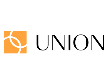 Logo of UNION with an orange square and black interlocking circles