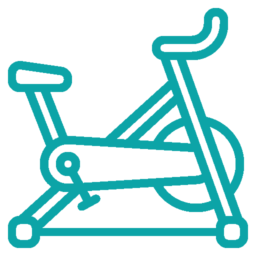 Zeichnung eines Fitness- oder Spinning-Fahrrads
