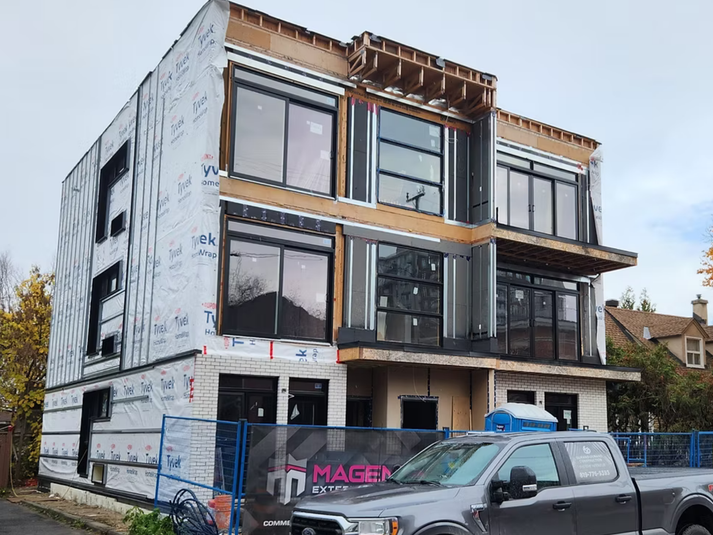 incomplete exterior image of a multi-unit residential infill titled "Grant".