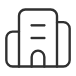 Black commericial building icon