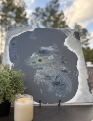 Serenity in Shadows Abstract Painting