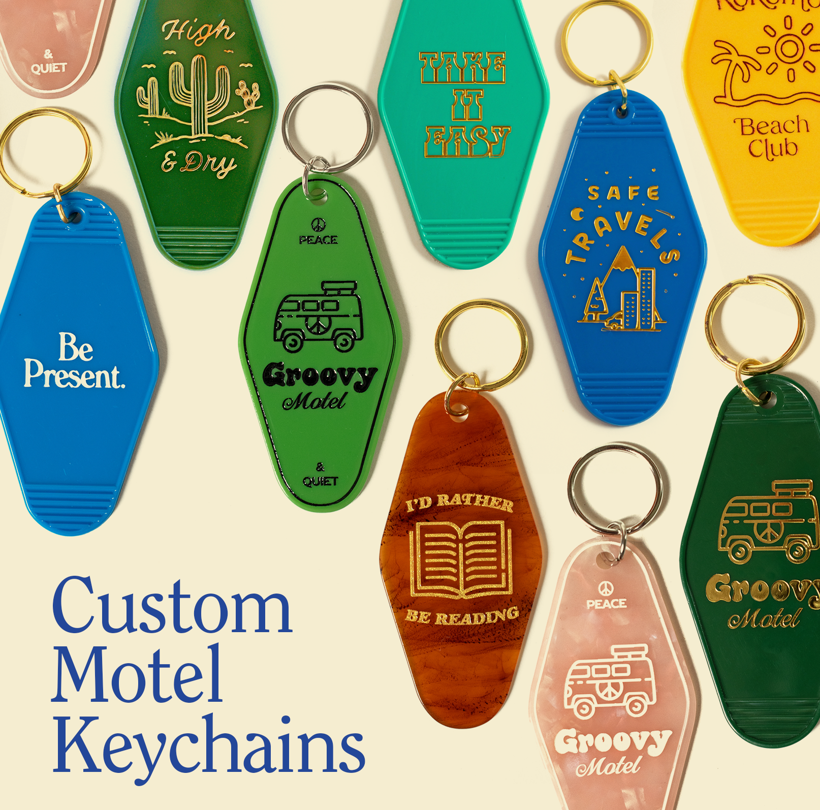Custom Motel Keychain