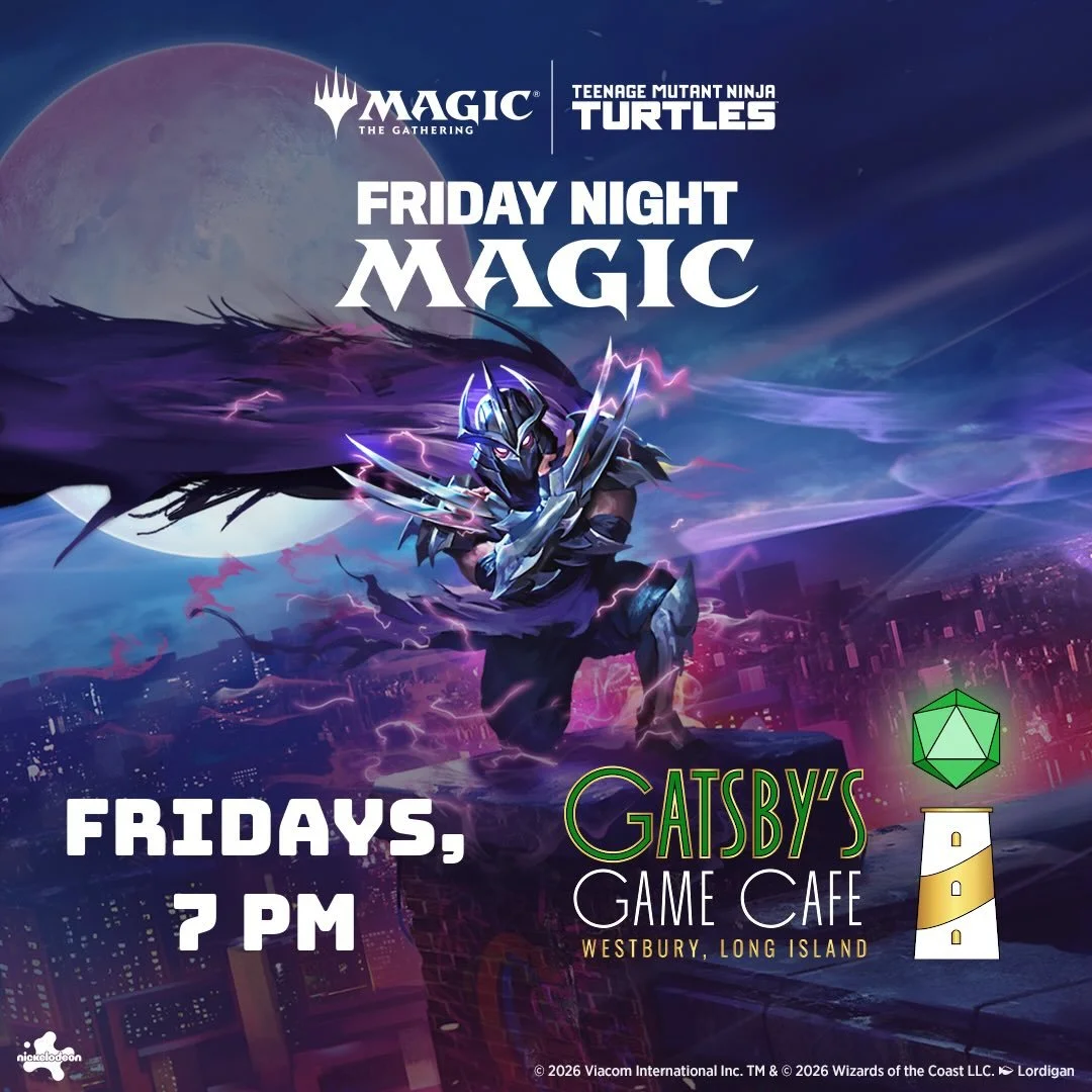 Friday Night Magic is tonight at 7 pm! Three packs to draft plus prizing!

#tmnt #flgs #longisland #magicthegathering #fnm
