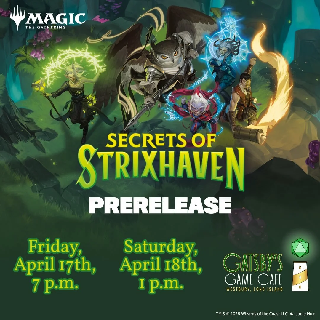 Secrets of Strixhaven Prerelease is coming next week! Register on our site or link in bio!

#secretsofstrixhaven #magicthegathering #longisland #flgs #boardgames