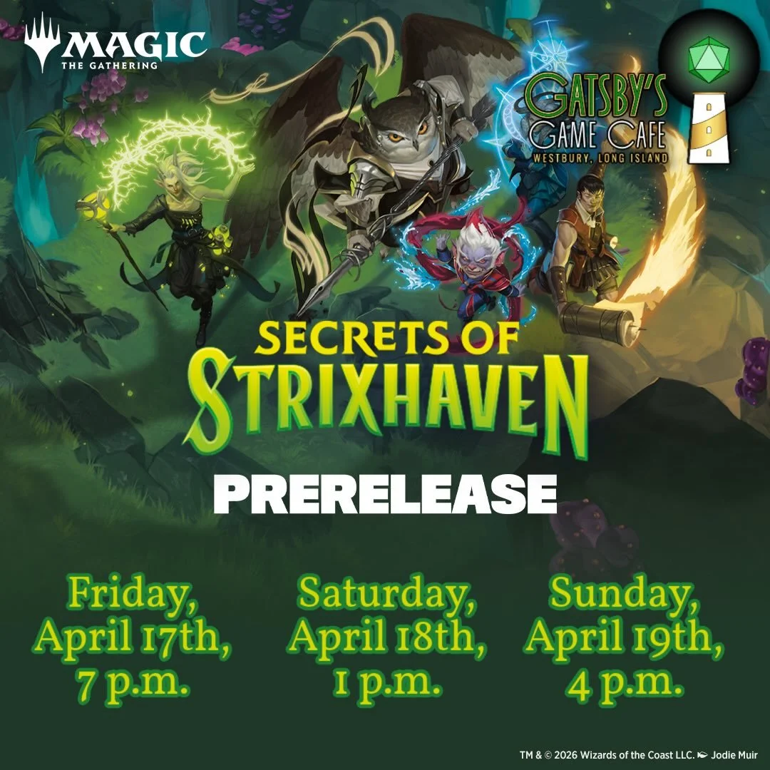 Secrets of Strixhaven Prerelease is here. New session added for Saturday? Reserve your spot today from link in bio!

#secretsofstrixhaven #longisland #flgs #magicthegathering #boardgames