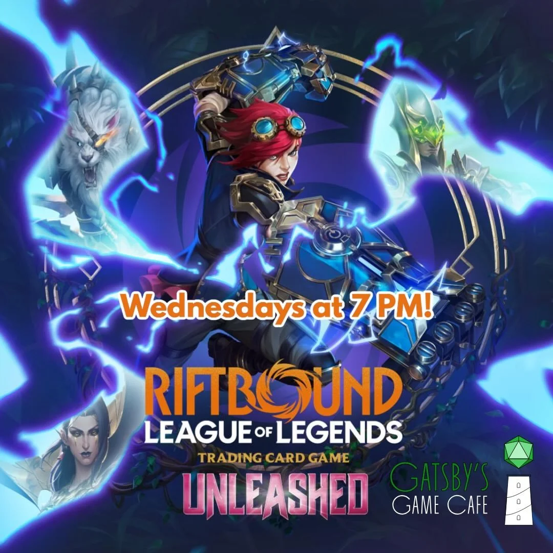 Wednesday events tonight! Riftbound and Game Night Live!

#riftbound #leagueoflegends #longisland #boardgames #boardgamemeetup