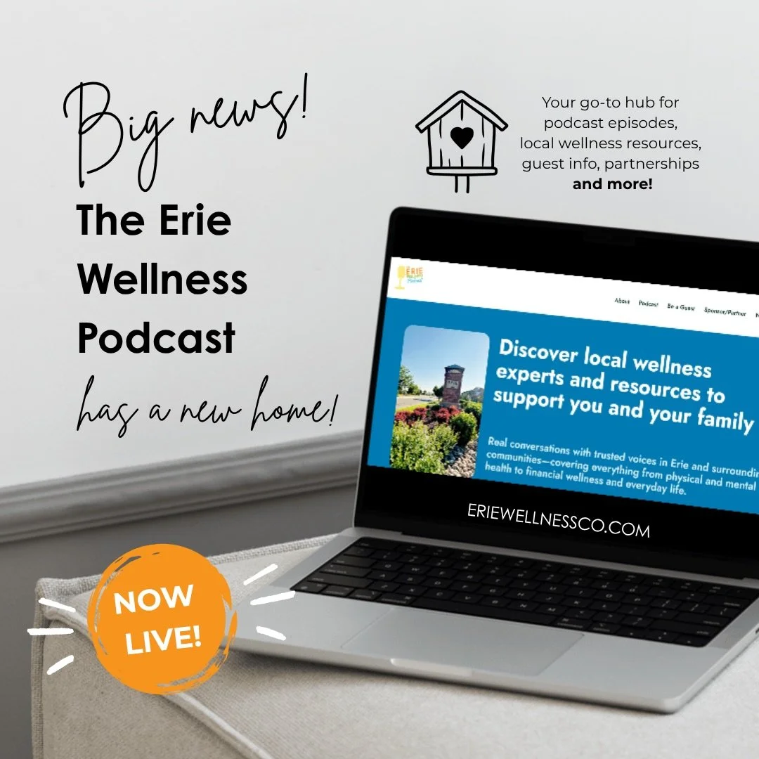 50+ episodes later, the Erie Wellness Podcast finally has a WEBSITE!! 🥳

I&rsquo;m excited to officially share the new Erie Wellness Podcast website&mdash;a place where you can explore episodes, discover local wellness resources, learn about our gue