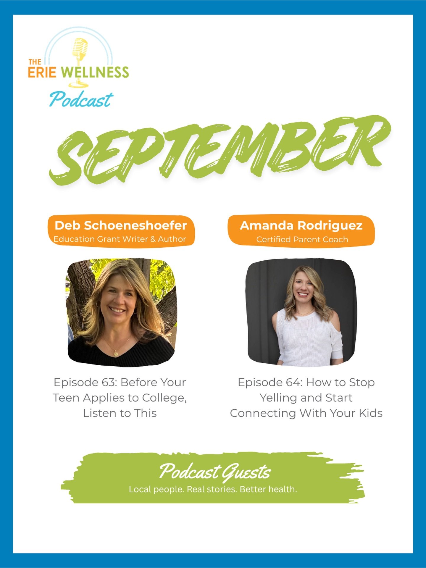 That&rsquo;s a wrap on our September conversations! 

This month we welcomed:
🎓 Episode 63: Deb Schoeneshoefer (@yourteenisheadedtocollege) &mdash; Before Your Teen Applies to College, Listen to This 
💛 Episode 64: Amanda Rodriguez (@unconditionalc