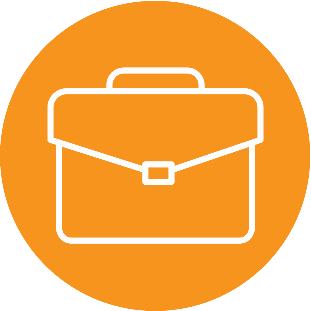 Briefcase icon showing financial wellness & life planning
