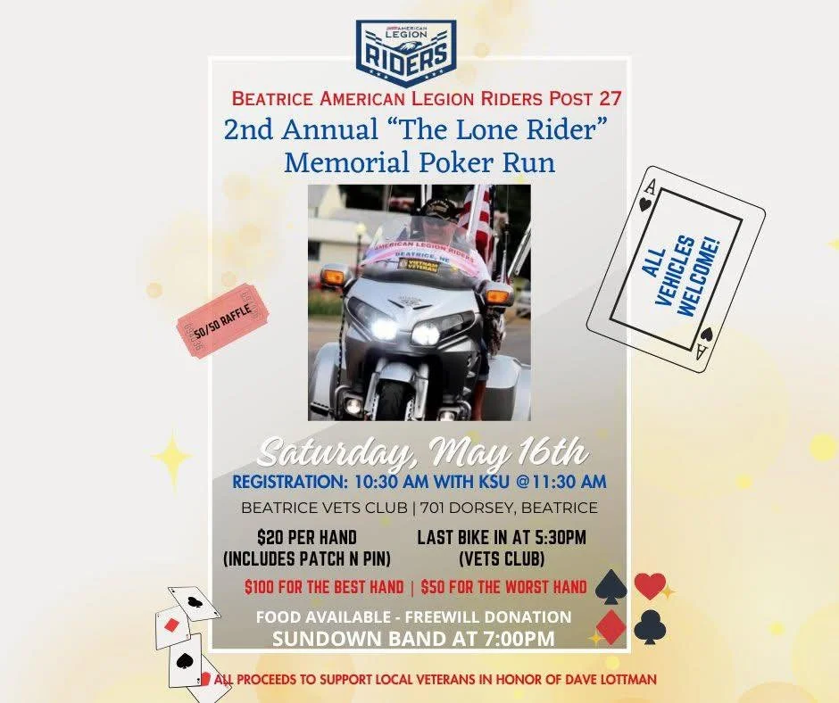 2nd Annual "The Lone Rider" Memorial Poker Run