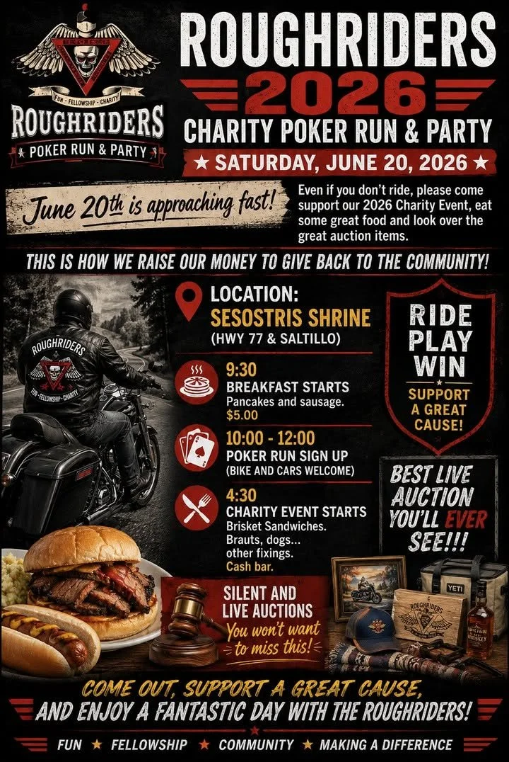 Rough Rider 2026 Charity Poker Run & Party
